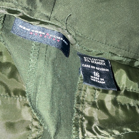 New York & company size 16 brown cotton capri pants - Picture 2 of 5